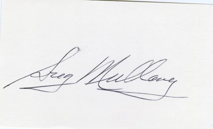 Greg Mullavey autograph