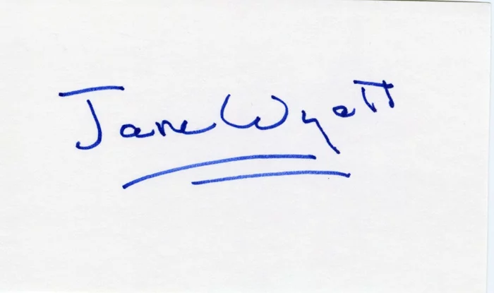 Jane Wyatt autograph