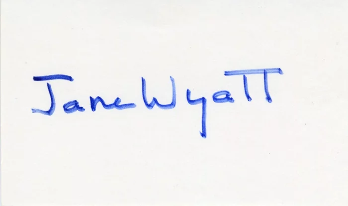 Jane Wyatt autograph
