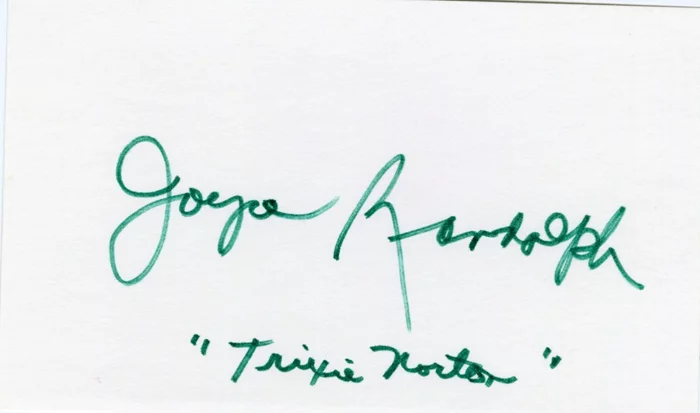 Joyce Randolph autograph