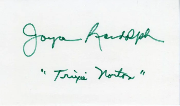 Joyce Randolph autograph