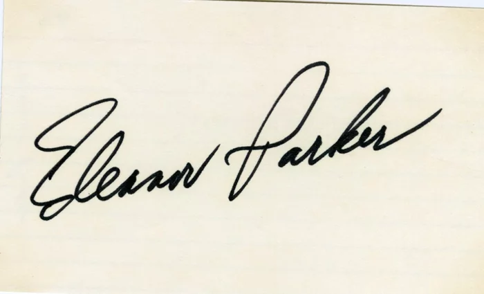 Eleanor Parker autograph