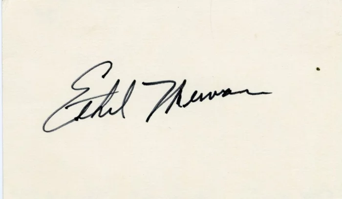 Ethel Merman autograph
