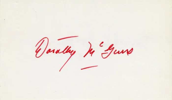 Dorothy McGuire autograph