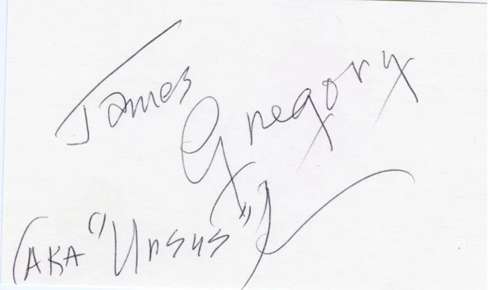 James Gregory autograph