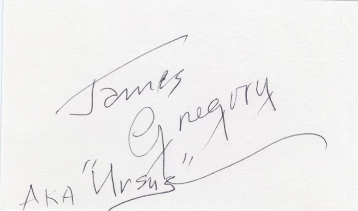 James Gregory autograph