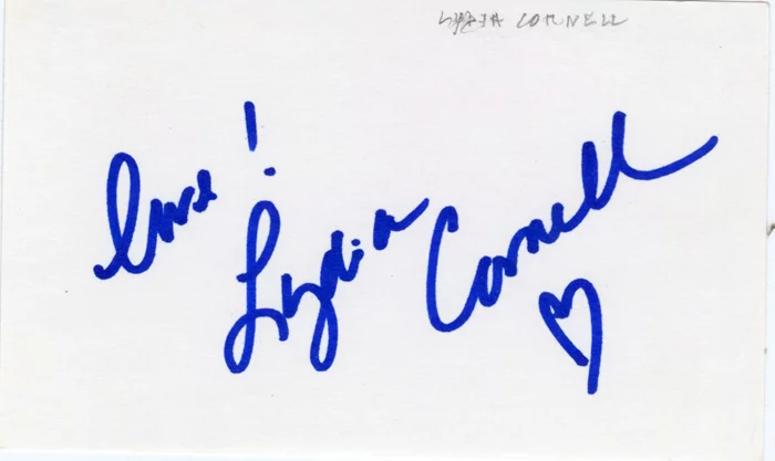 Lydia Cornell autograph