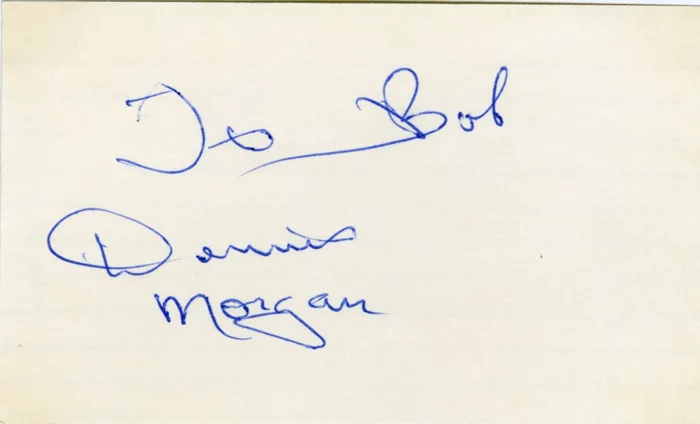 Dennis Morgan autograph