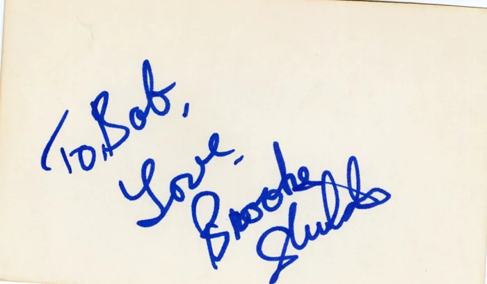 Brooke Shields autograph