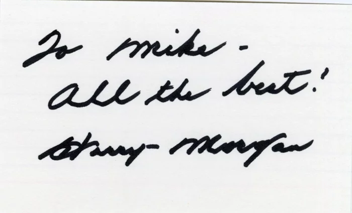 Harry Morgan autograph