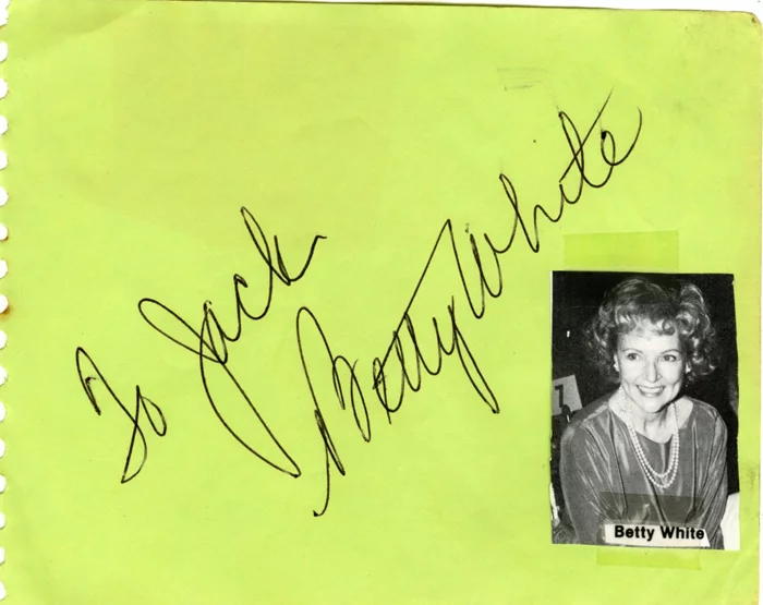Betty White autograph