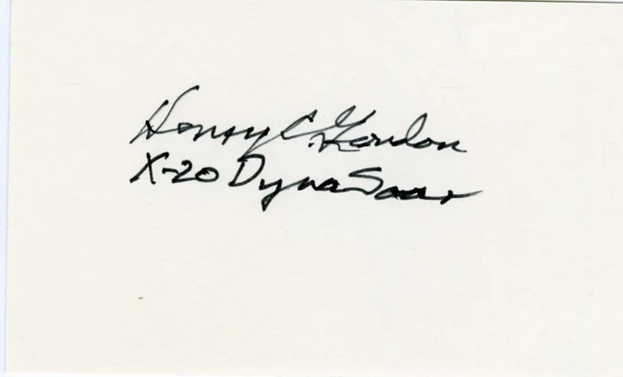 Henry C. Gordon autograph