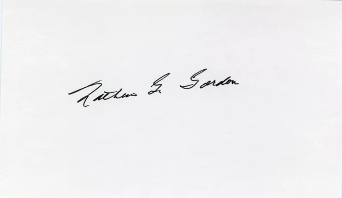 Nathan Gordon autograph