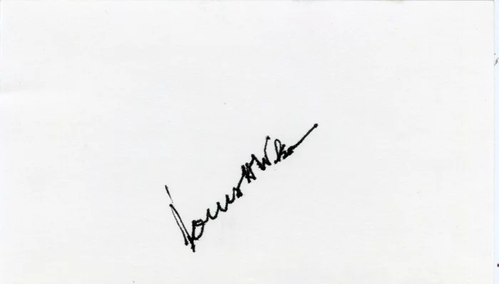 Louis Wilson autograph