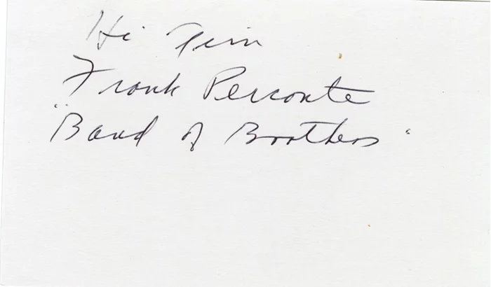 Frank Perconte autograph