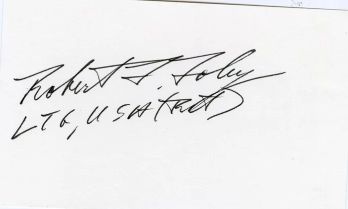 Robert Foley autograph