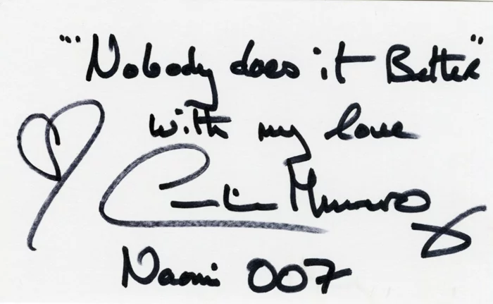 Caroline Munro autograph