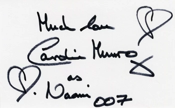 Caroline Munro autograph