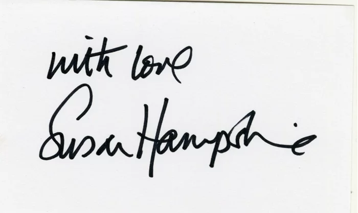 Susan Hampshire autograph