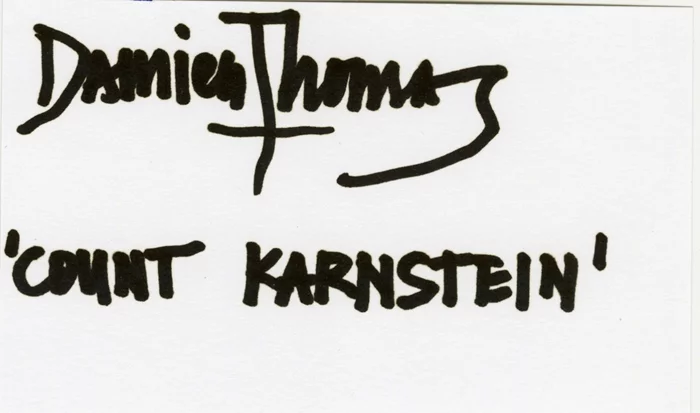 Damien Thomas autograph