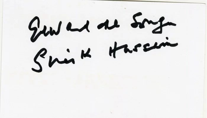 Edward de Souza autograph