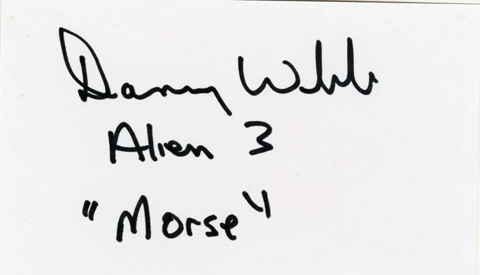 Danny Webb autograph