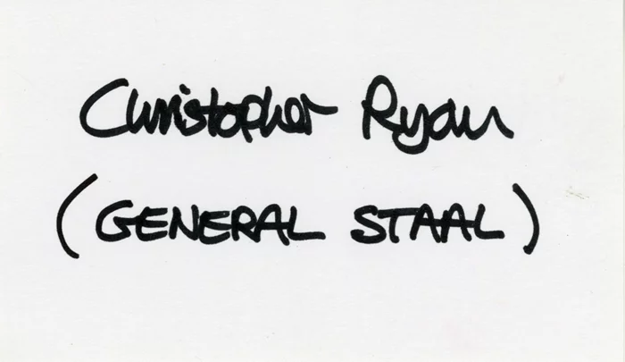 Christopher Ryan autograph