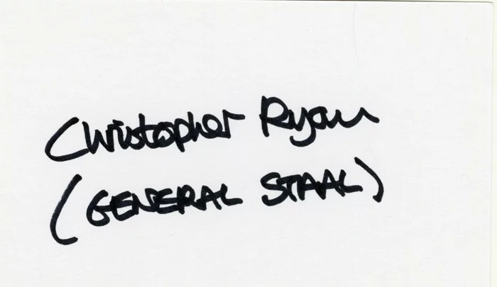 Christopher Ryan autograph