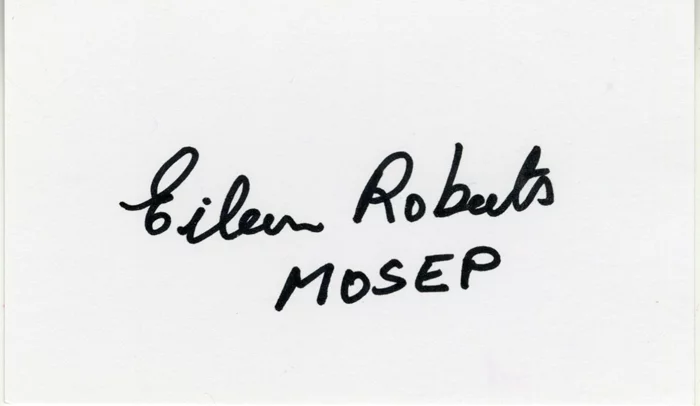 Eileen Roberts autograph