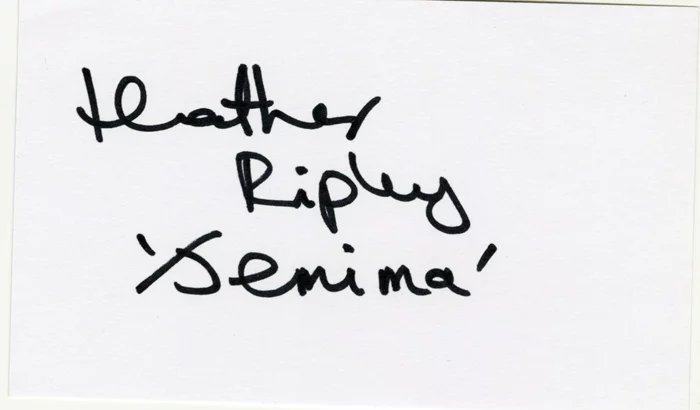 Heather Ripley autograph