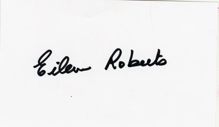 Eileen Roberts autograph