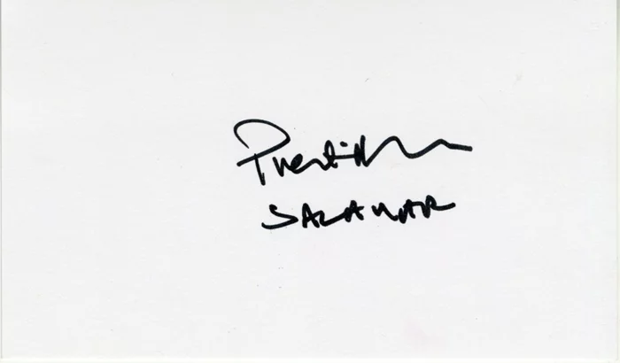 Prentis Hancock autograph