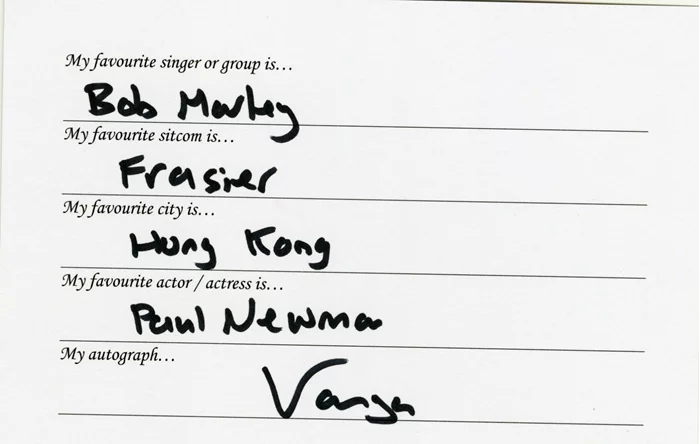 Vanya Seager autograph