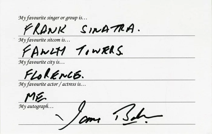 James Bolam autograph