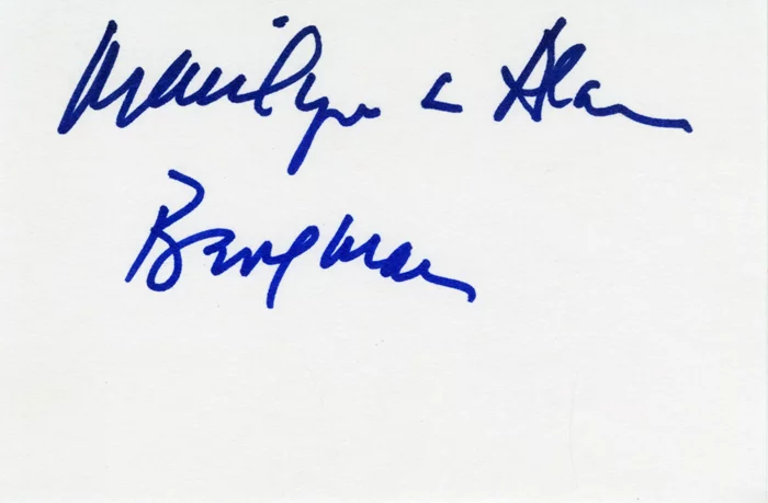 Alan & Marilyn Bergman autograph