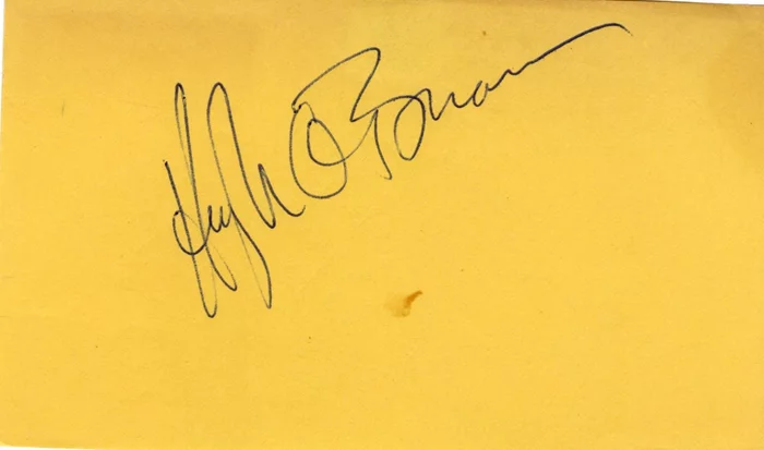 Hugh O'Brian autograph