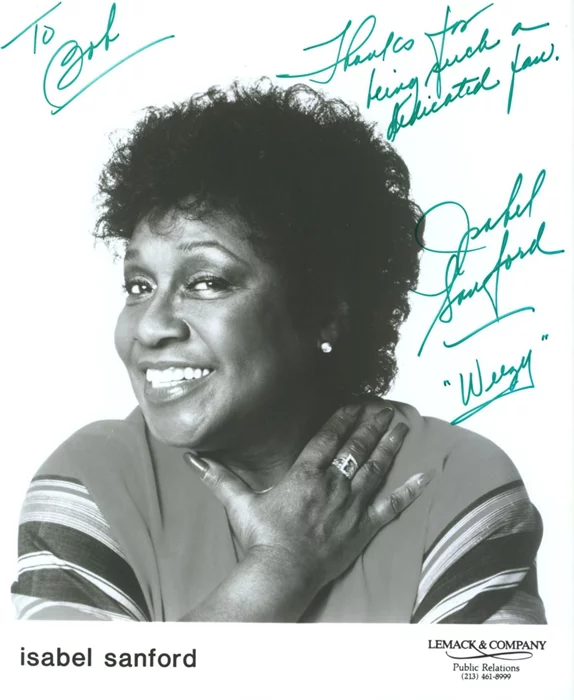 Isabel Sanford autograph