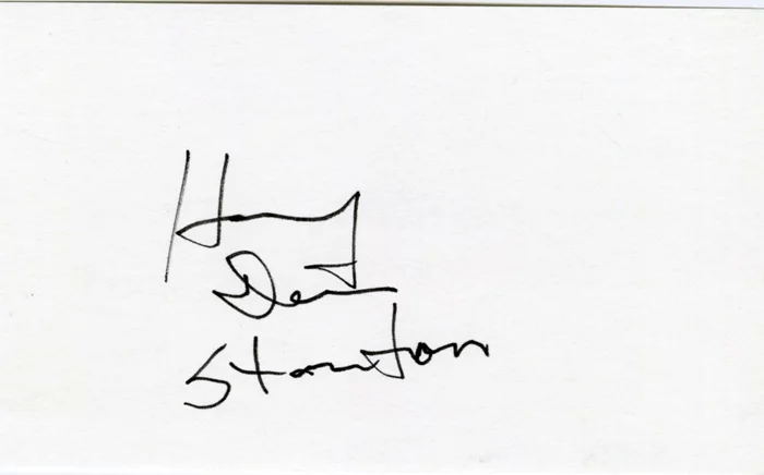 Harry Dean Stanton autograph