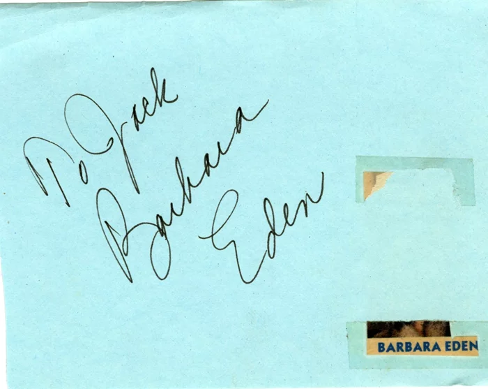 Barbara Eden autograph