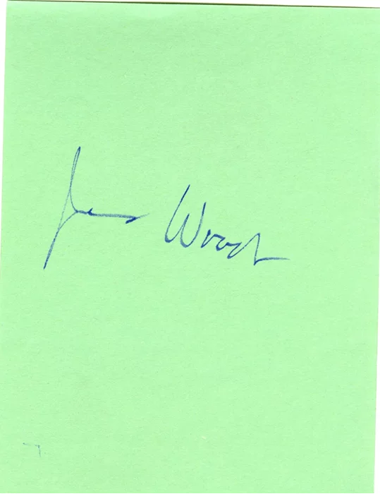 James Woods autograph