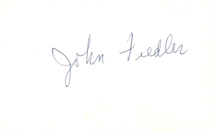 John Fiedler autograph