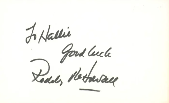 Roddy McDowall autograph