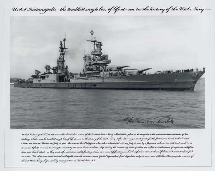 USS Indianapolis autograph