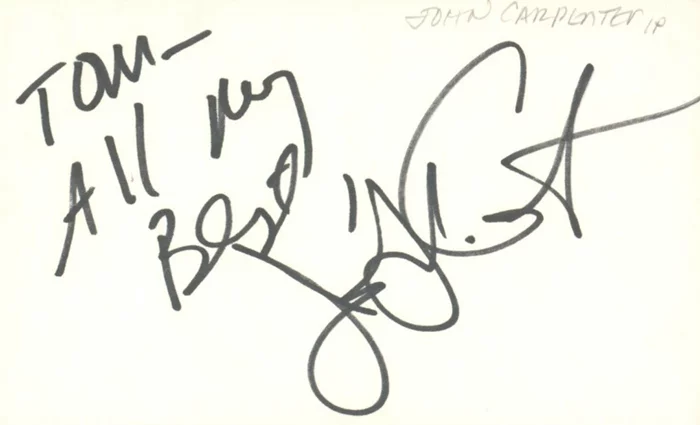 John Carpenter autograph