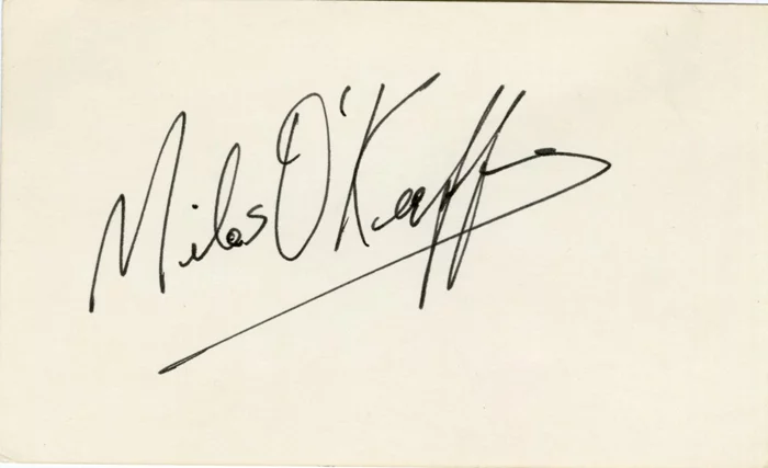 Miles O'Keeffe autograph