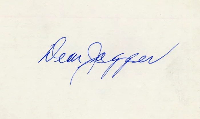 Dean Jagger autograph