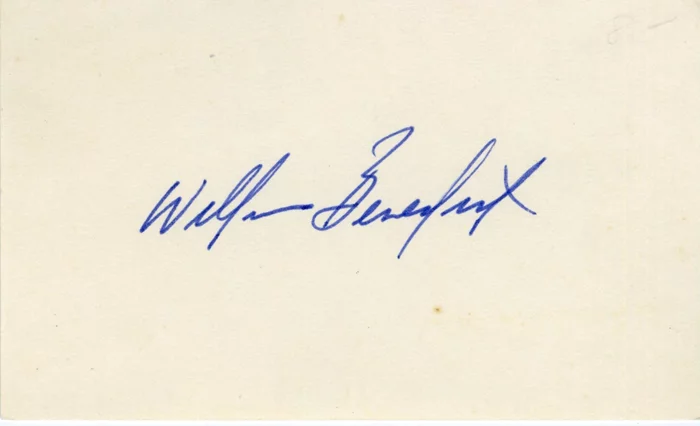 William Benedict autograph