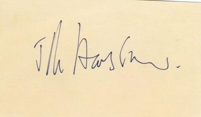 John Houseman autograph