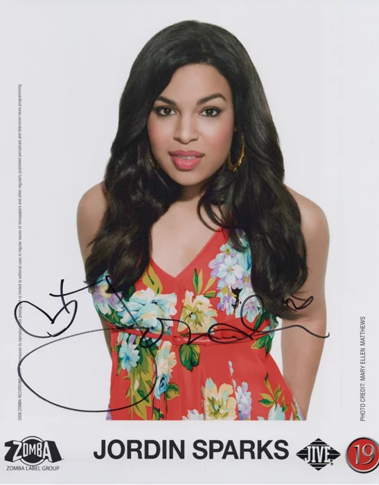 Jordin Sparks autograph