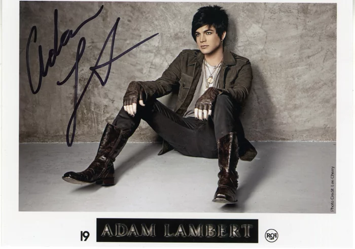 Adam Lambert autograph
